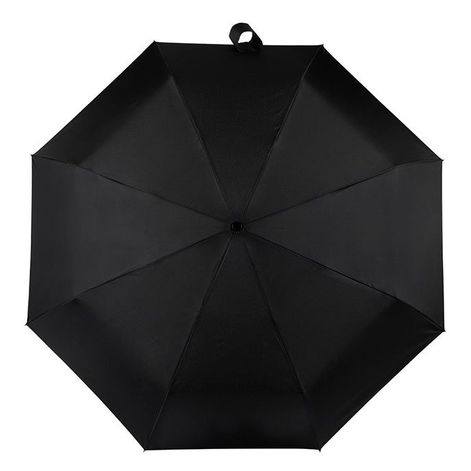 totes® X-TRA STRONG® Auto Open / Close PU Coated Crook Handle Umbrella Black (3 Section) Extra Image 1